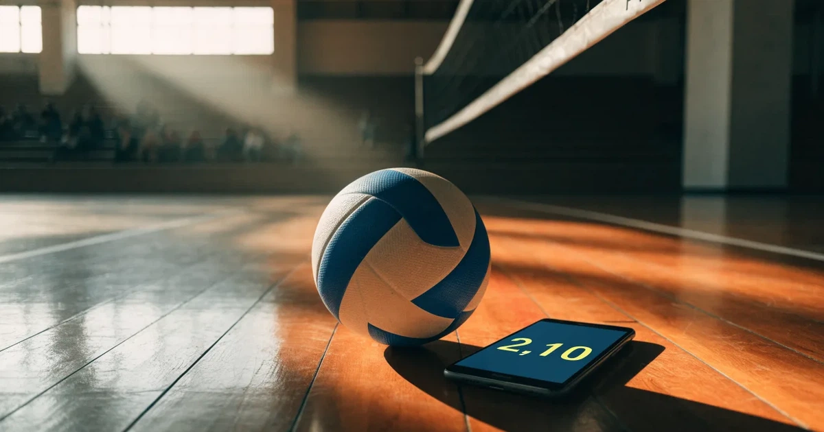 Uma bola de futebol no ponto central de um relvado, à luz da manhã